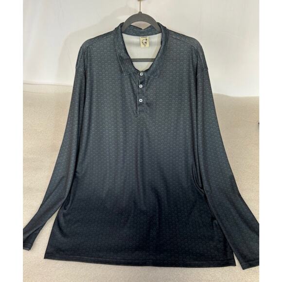 Hardaddy Waffle Print 3XL -Long Sleeve Button Henley Pullover Casual - Picture 1 of 5